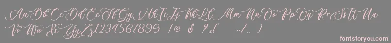 Billion Calligraphy   Personal Use Font – Pink Fonts on Gray Background
