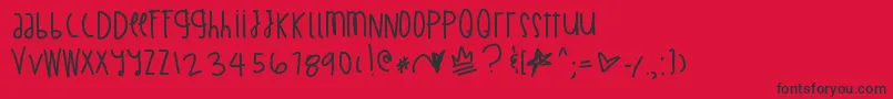 BillionMillionIWish Font – Black Fonts on Red Background