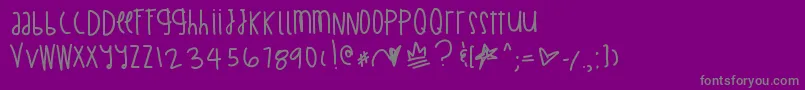 BillionMillionIWish Font – Gray Fonts on Purple Background