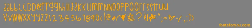 BillionMillionIWish Font – Orange Fonts on Gray Background