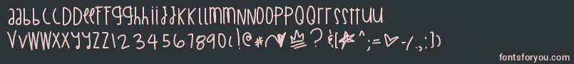 BillionMillionIWish Font – Pink Fonts on Black Background