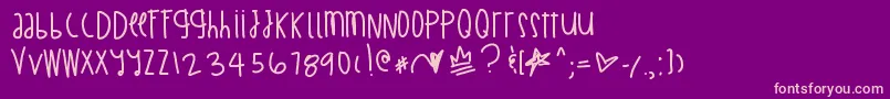 More about BillionMillionIWish Font BillionMillionIWish Font – Pink Fonts on Purple Background