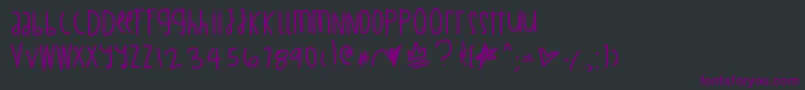 BillionMillionIWish Font – Purple Fonts on Black Background