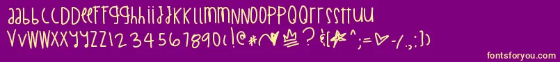 Lisätietoja BillionMillionIWish-fontista BillionMillionIWish-fontti – keltaiset fontit violetilla taustalla