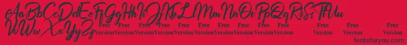 Billionthine Personal Use Only Font – Black Fonts on Red Background