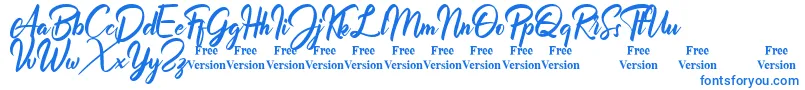 Billionthine Personal Use Only-Schriftart – Blaue Schriften