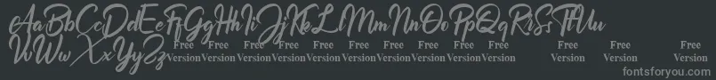 Billionthine Personal Use Only Font – Gray Fonts on Black Background