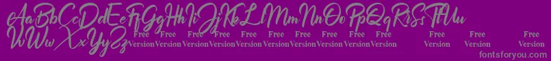 Fonte Billionthine Personal Use Only – fontes cinzas em um fundo violeta