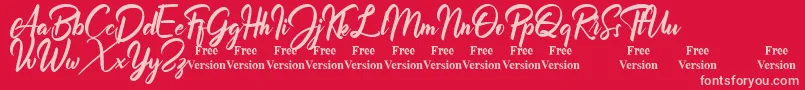 Billionthine Personal Use Only Font – Pink Fonts on Red Background