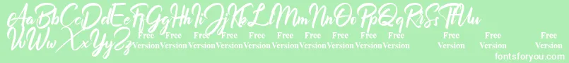 Billionthine Personal Use Only Font – White Fonts on Green Background