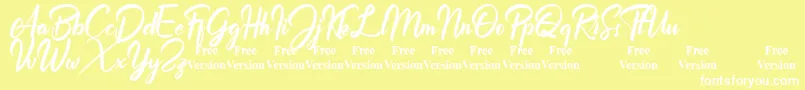 Billionthine Personal Use Only Font – White Fonts on Yellow Background