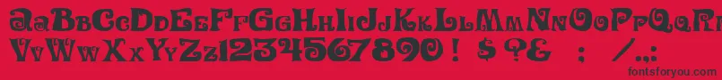 Festivalnights Font – Black Fonts on Red Background
