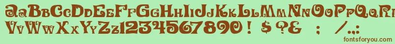 Festivalnights Font – Brown Fonts on Green Background