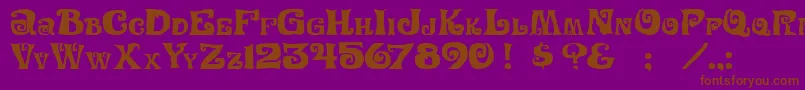 Festivalnights Font – Brown Fonts on Purple Background