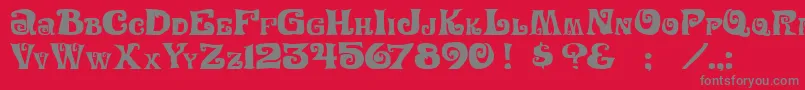 Festivalnights Font – Gray Fonts on Red Background