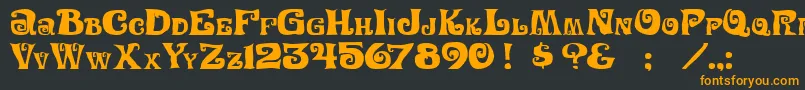 Шрифт Festivalnights – оранжевые шрифты на чёрном фоне