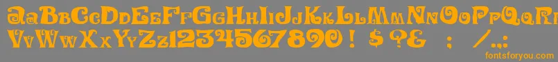Festivalnights Font – Orange Fonts on Gray Background