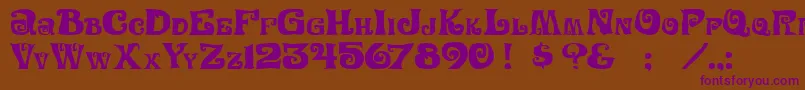 Festivalnights Font – Purple Fonts on Brown Background