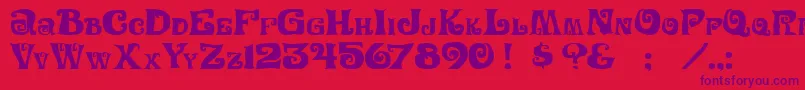 Festivalnights Font – Purple Fonts on Red Background