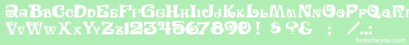 Festivalnights Font – White Fonts on Green Background