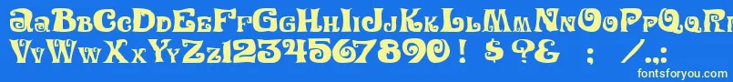 Festivalnights Font – Yellow Fonts on Blue Background