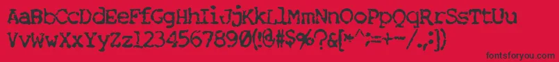 NoseBleed Font – Black Fonts on Red Background