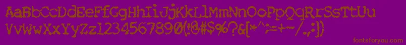 NoseBleed Font – Brown Fonts on Purple Background