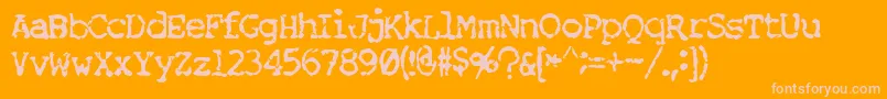 NoseBleed Font – Pink Fonts on Orange Background