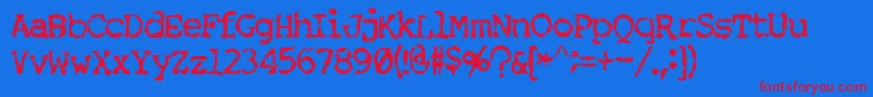 NoseBleed Font – Red Fonts on Blue Background