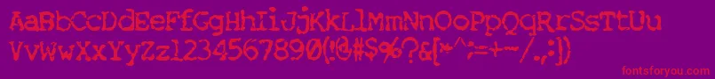 NoseBleed Font – Red Fonts on Purple Background