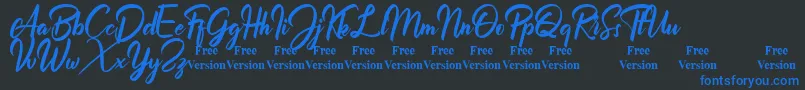 Billionthine Personal Use Only Font – Blue Fonts on Black Background