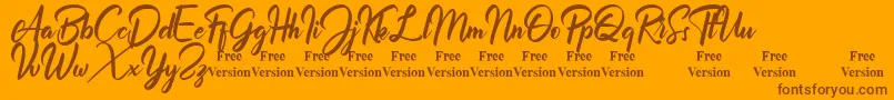 Billionthine Personal Use Only Font – Brown Fonts on Orange Background