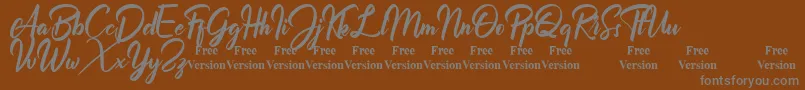 Billionthine Personal Use Only Font – Gray Fonts on Brown Background