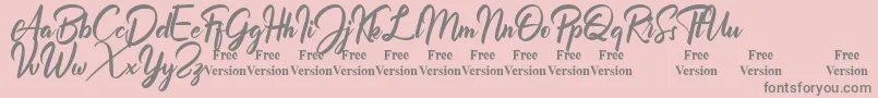 Billionthine Personal Use Only Font – Gray Fonts on Pink Background