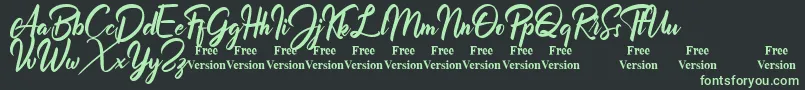 Billionthine Personal Use Only Font – Green Fonts on Black Background