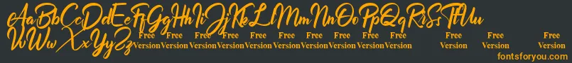 Billionthine Personal Use Only Font – Orange Fonts on Black Background