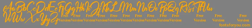 Billionthine Personal Use Only Font – Orange Fonts on Gray Background