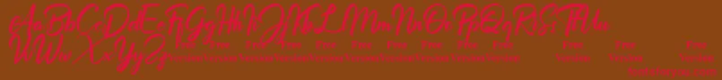 Billionthine Personal Use Only Font – Red Fonts on Brown Background