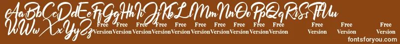 Billionthine Personal Use Only Font – White Fonts on Brown Background