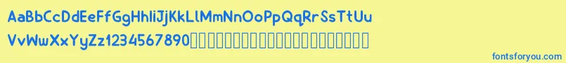 Billiony Font – Blue Fonts on Yellow Background