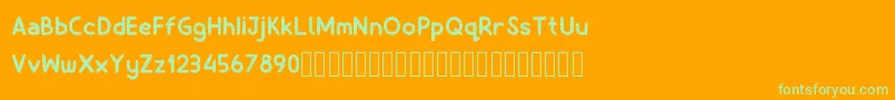 Billiony Font – Green Fonts on Orange Background