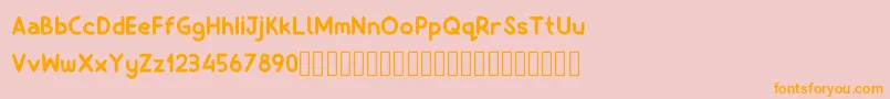 Billiony Font – Orange Fonts on Pink Background