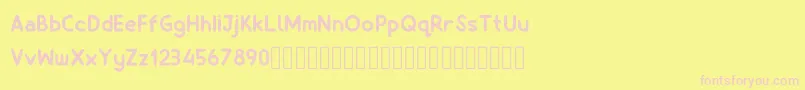 Billiony Font – Pink Fonts on Yellow Background