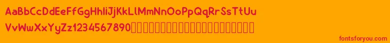 Billiony Font – Red Fonts on Orange Background