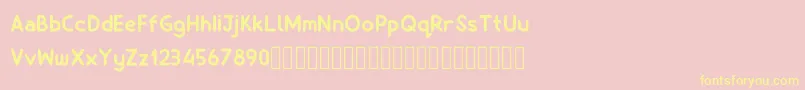 Billiony Font – Yellow Fonts on Pink Background