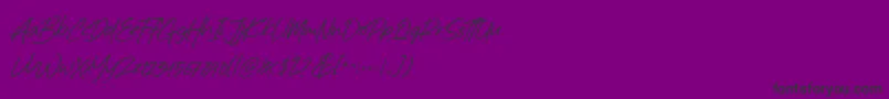 Billistone-Schriftart – Schwarze Schriften auf violettem Hintergrund