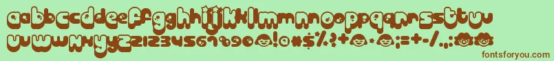 BILLO    Font – Brown Fonts on Green Background