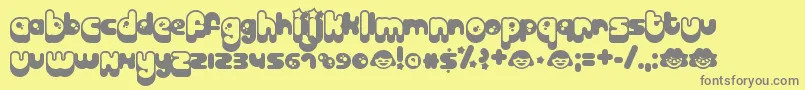 BILLO    Font – Gray Fonts on Yellow Background