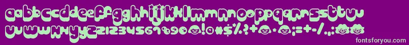 BILLO    Font – Green Fonts on Purple Background