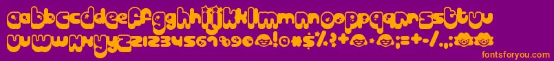 BILLO    Font – Orange Fonts on Purple Background